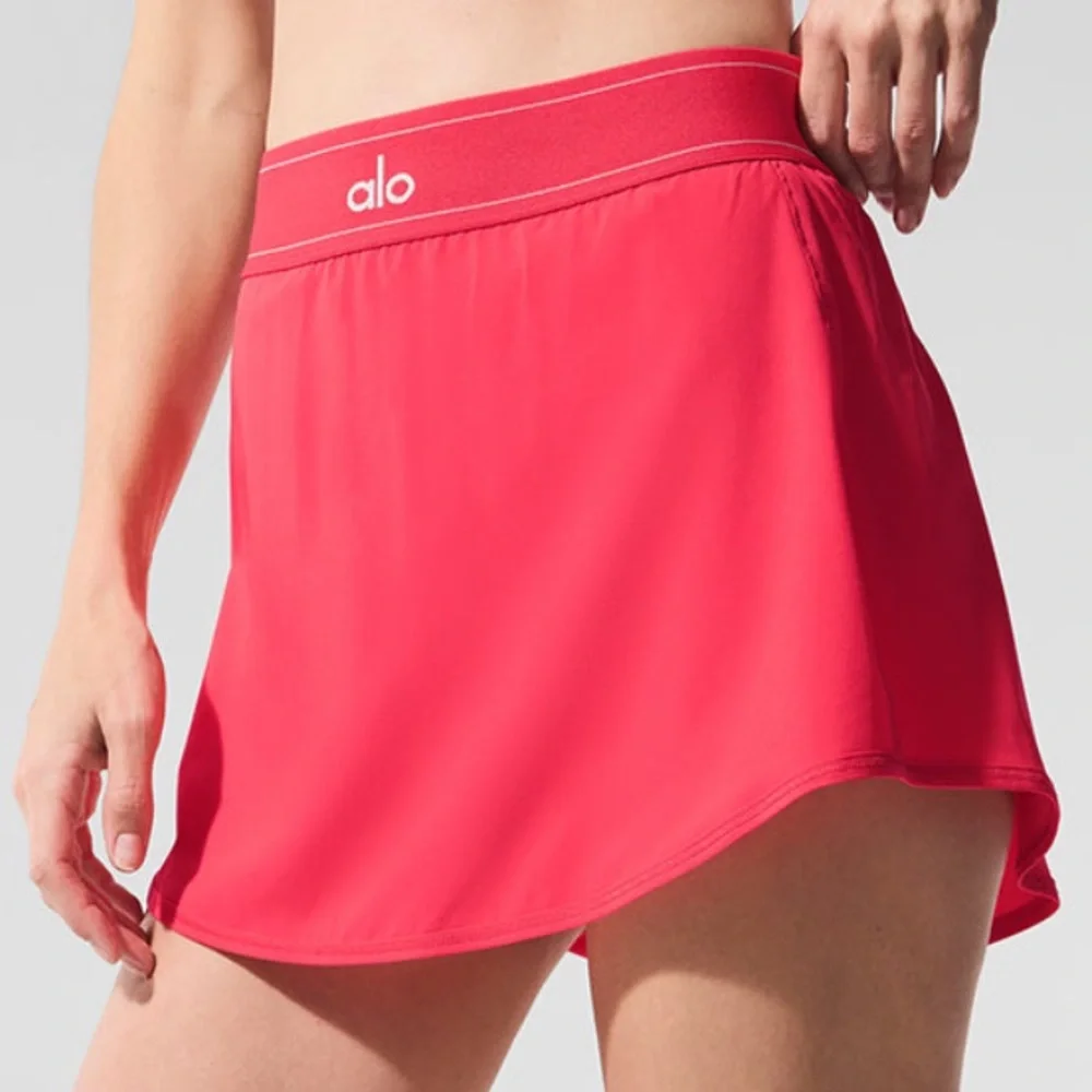 NWT ALO YOGA Match Point Skirt Candy Red